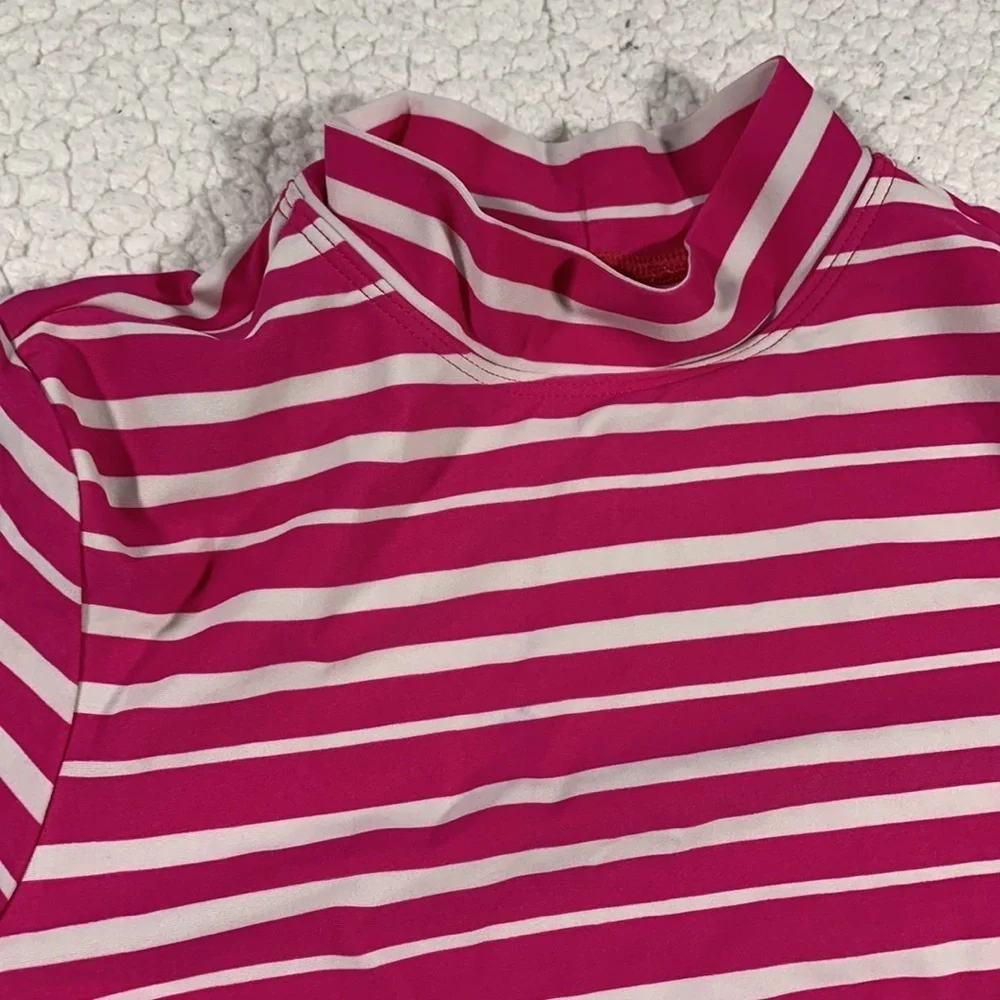 Lands’ End Kids Girls Rashguard Swim Top